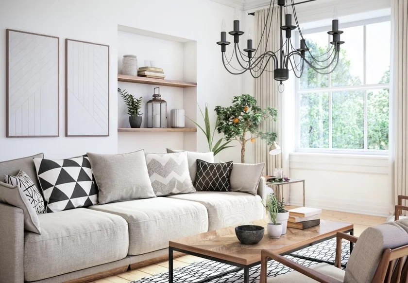 A freshly cleaned North London living room